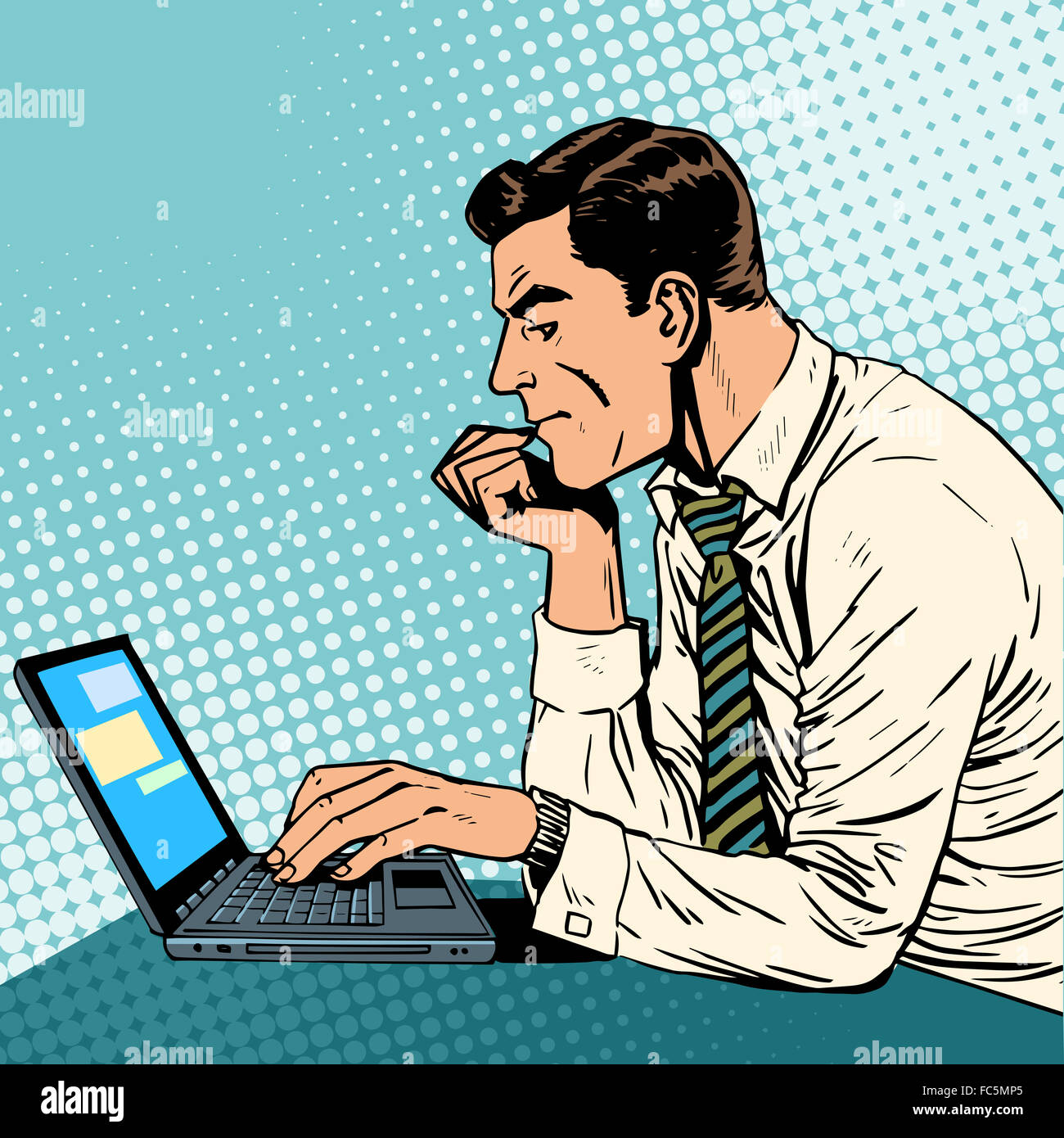 Programmer Cartoon Illustration Programmer Working High Resolution ...