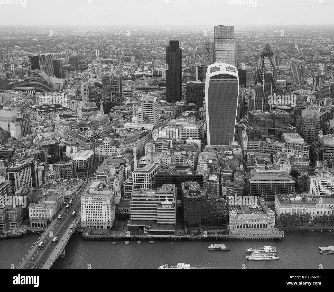 Aerial view london Black and White Stock Photos & Images - Alamy