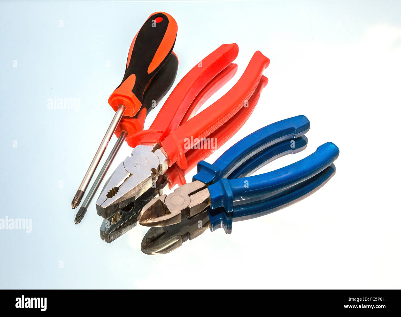 tools, wire cutters, pliers, screwdriver Stock Photo Alamy