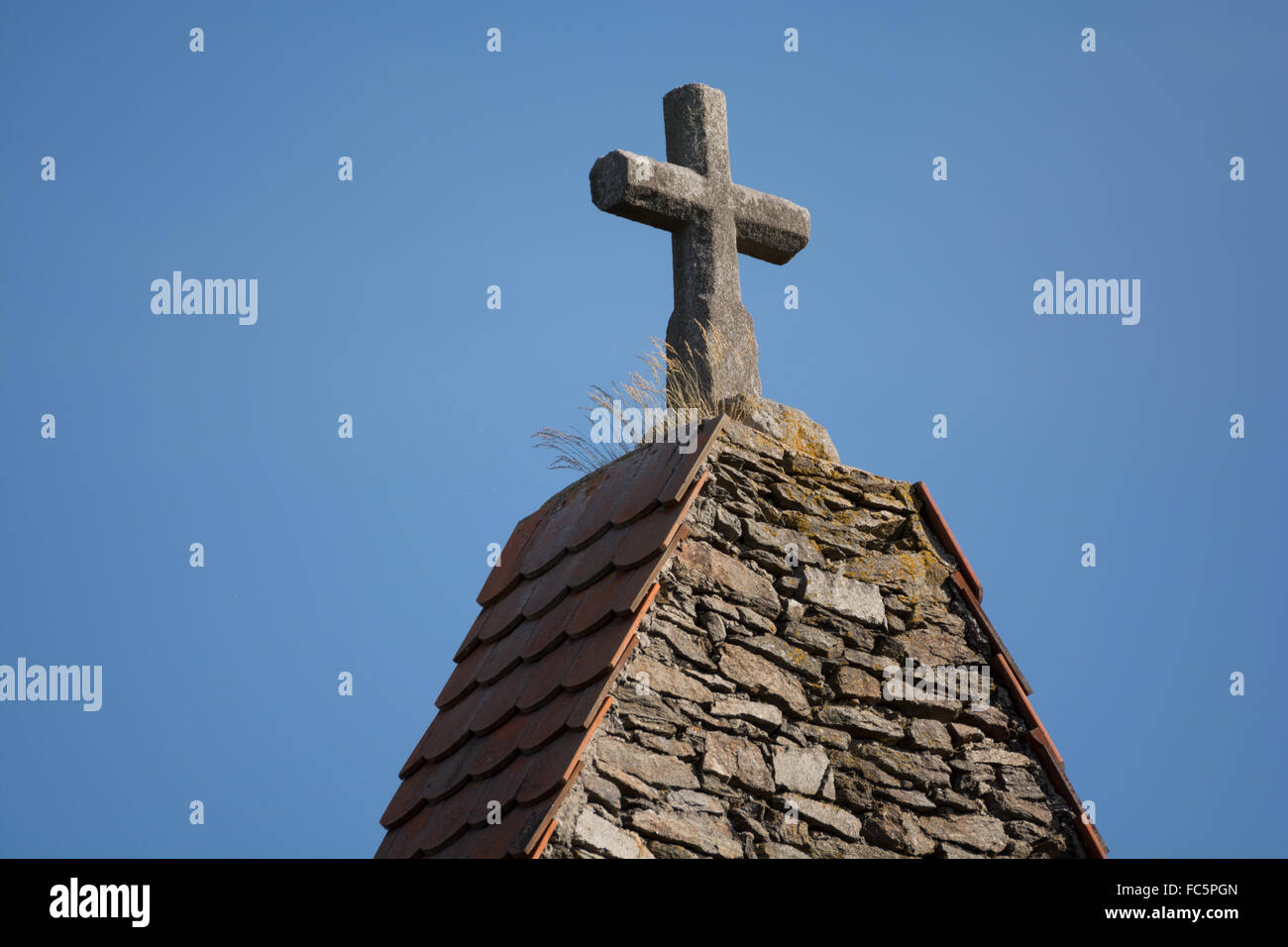 Castle Schauburg - Cross the church Stock Photo