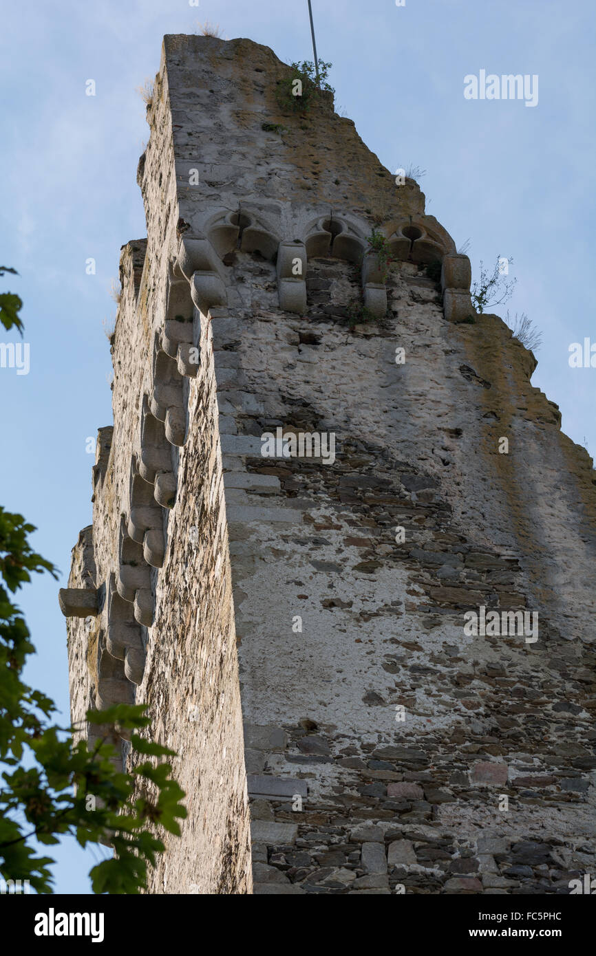 Castle tower of ruin Schaumberg - Austria Stock Photo