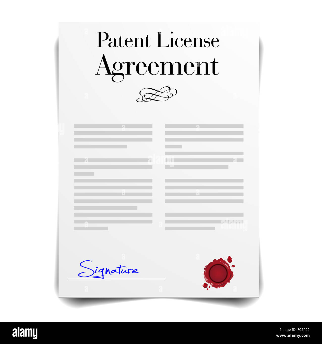 Patent License Stock Photo