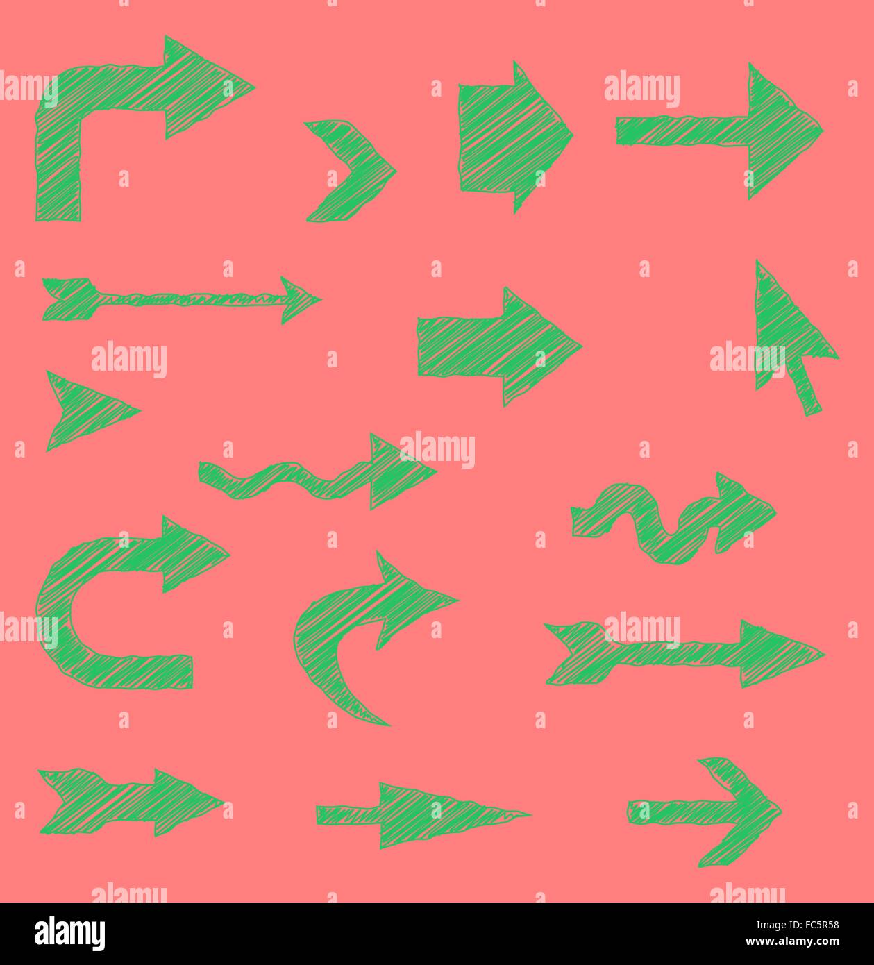 Vector cute arrows set hi-res stock photography and images - Alamy