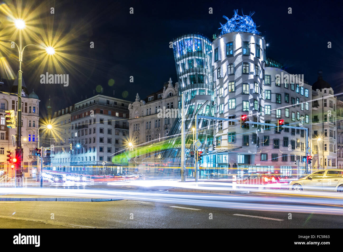 Dancing House Ginger + Fred in Prague Stock Photo