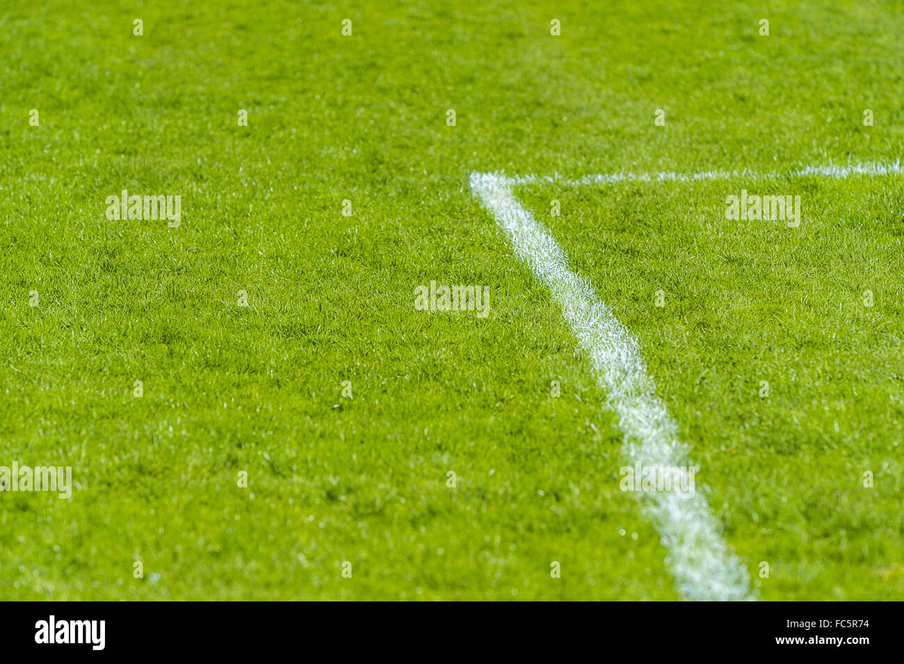 Football field goal line Stock Photo