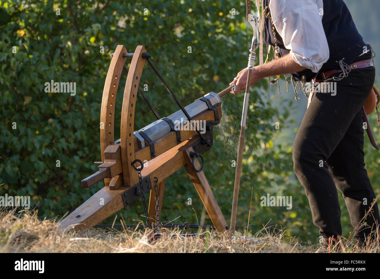Cannon is freshly loaded Stock Photo