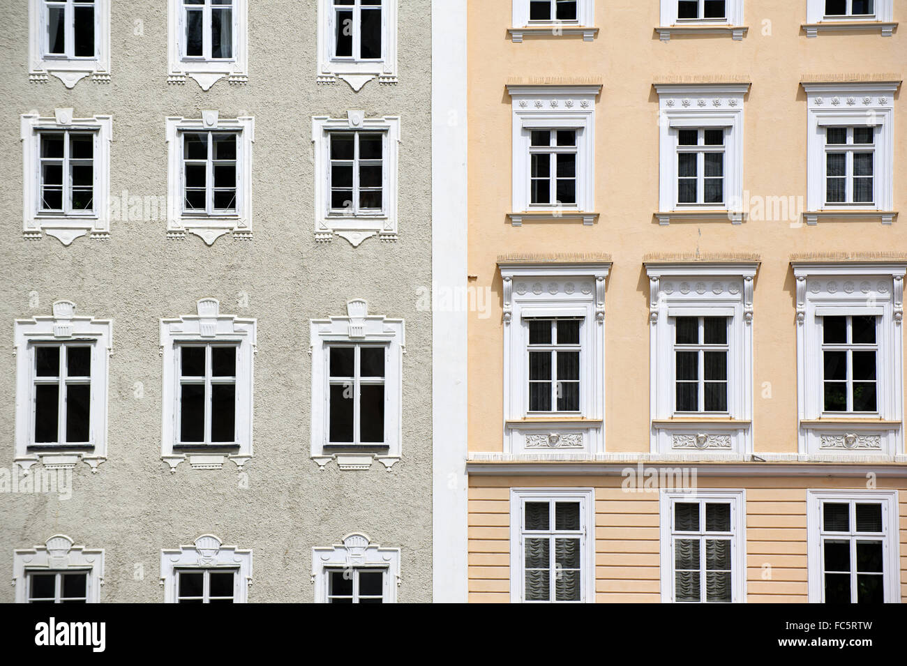 Facade view in Salzburg Stock Photo
