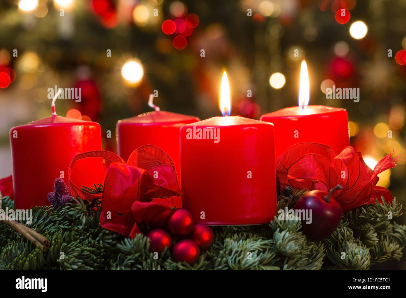 advent wreath Stock Photo