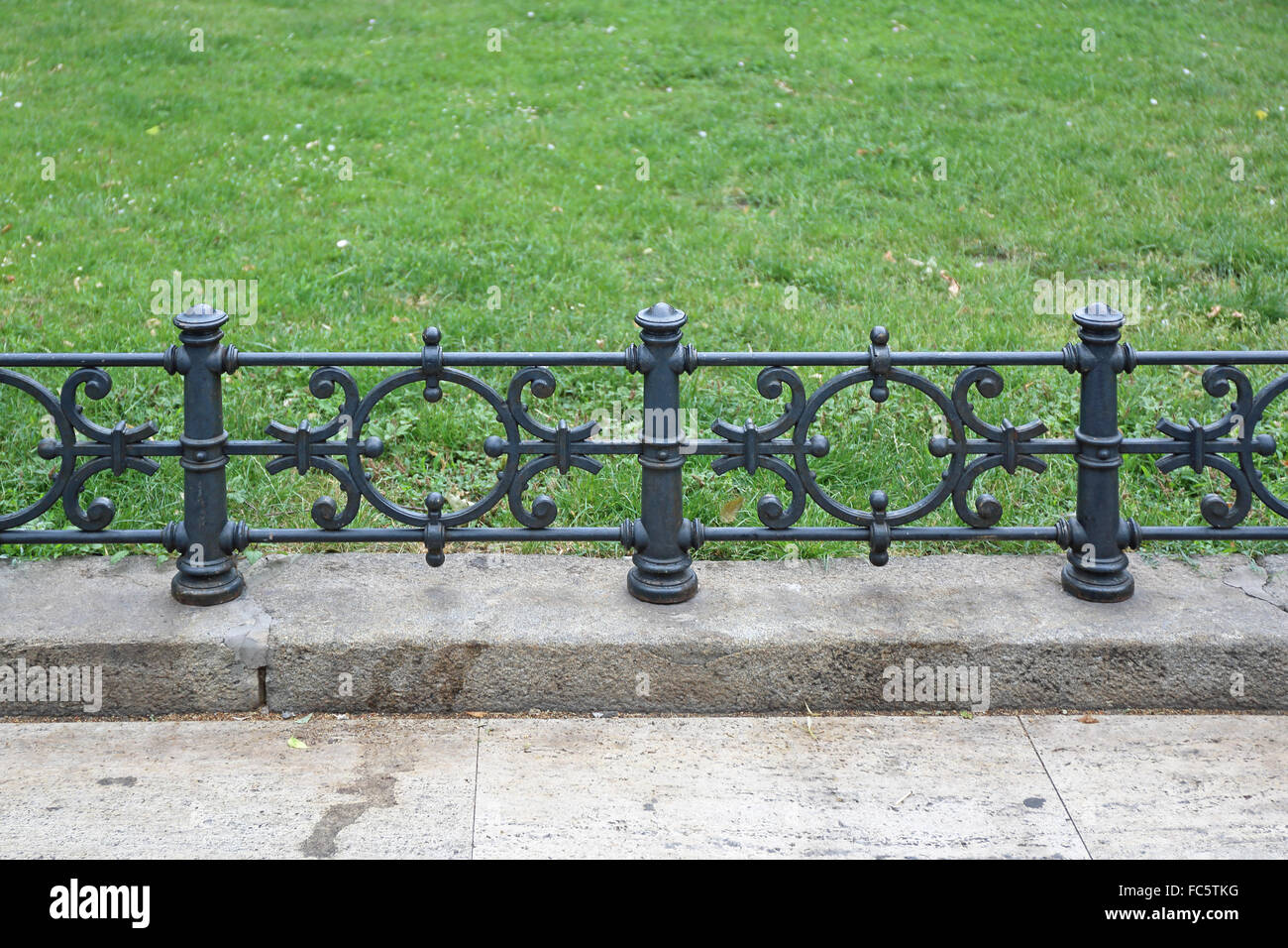 Park Fence Stock Photo