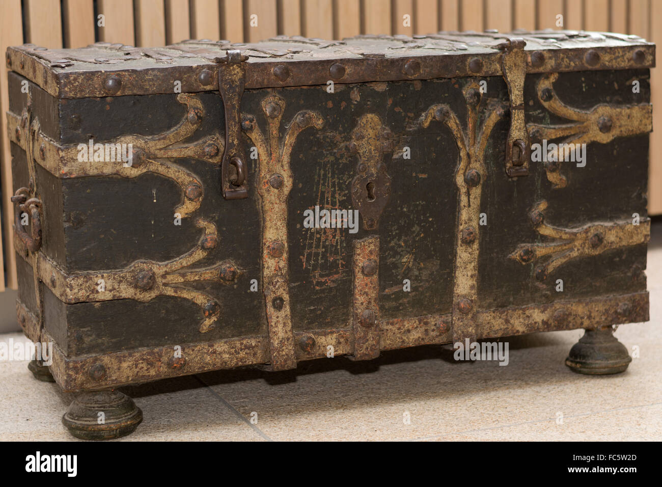 old chest as a decoration Stock Photo