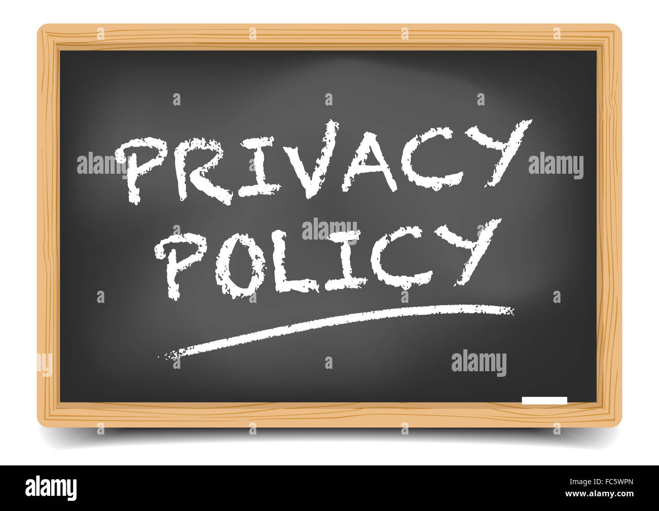 Blackboard Privacy Policy Stock Photo