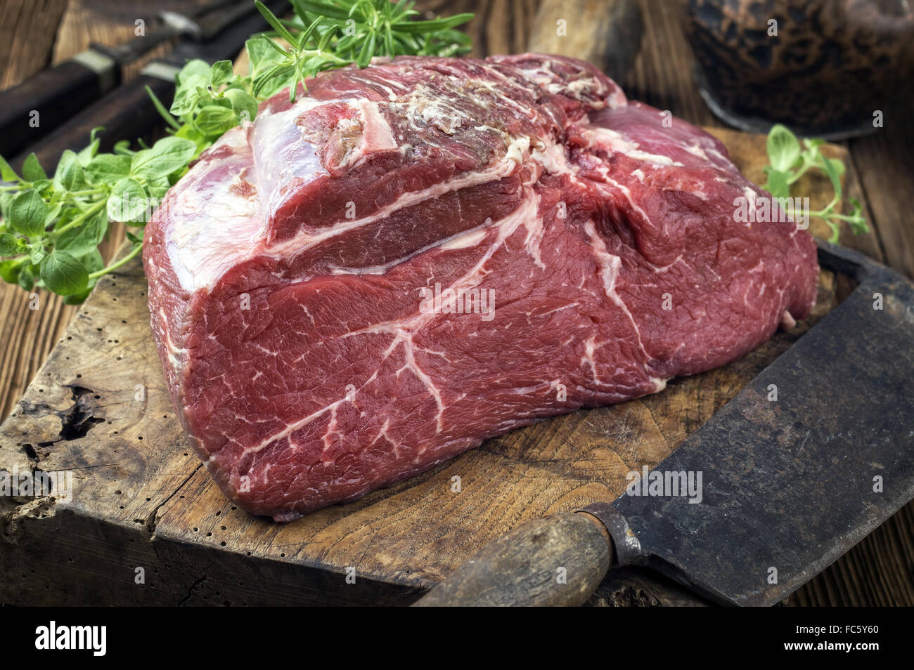 Bottom Round Steak Stock Photo Alamy