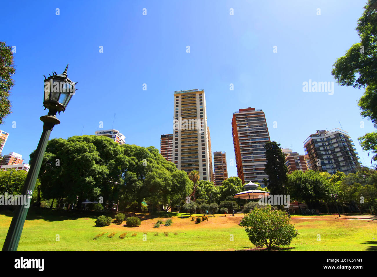 Plaza Barrancas de Belgrano in Buenos Aires Stock Photo