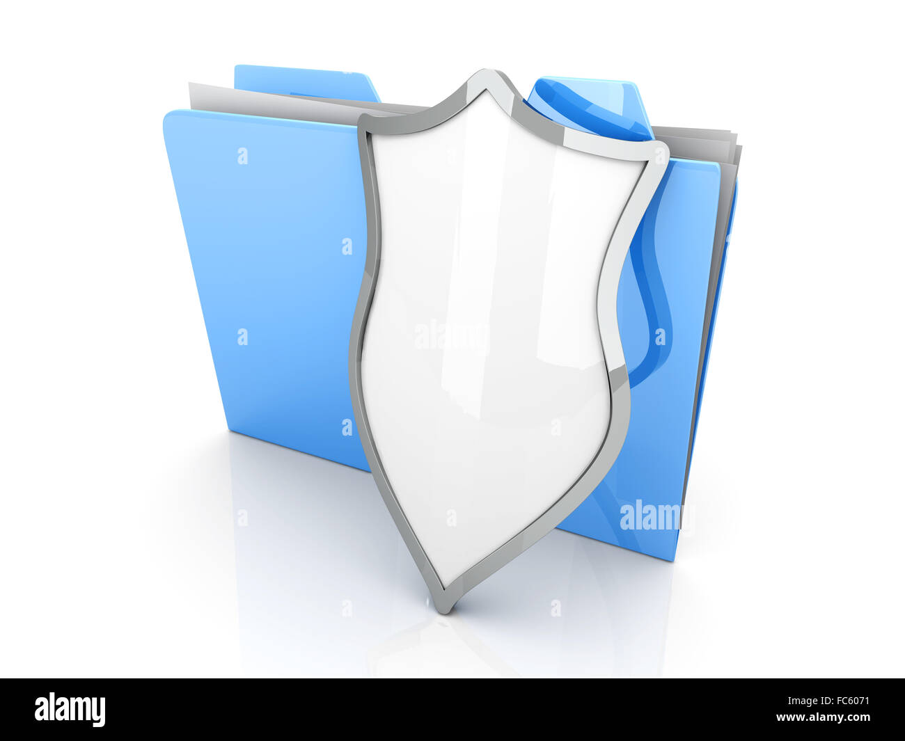 A shielded and encrypted Folder Stock Photo