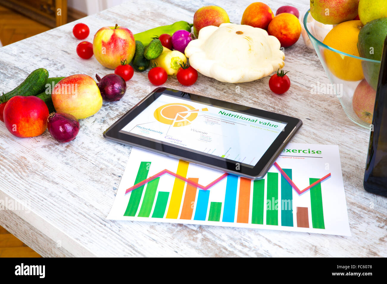 Healthy nutrition and Software guidance Stock Photo - Alamy
