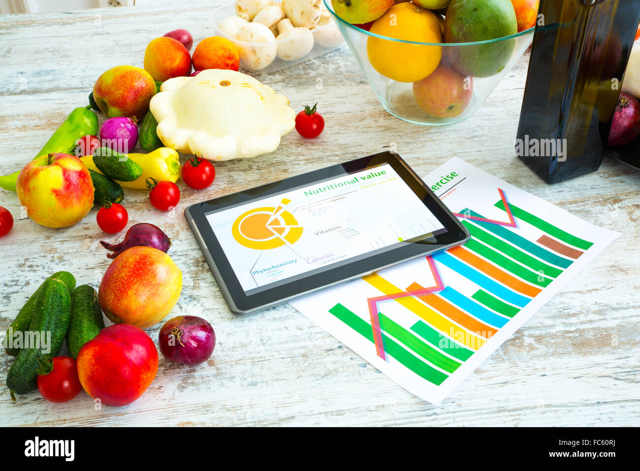 Healthy nutrition and Software guidance Stock Photo - Alamy