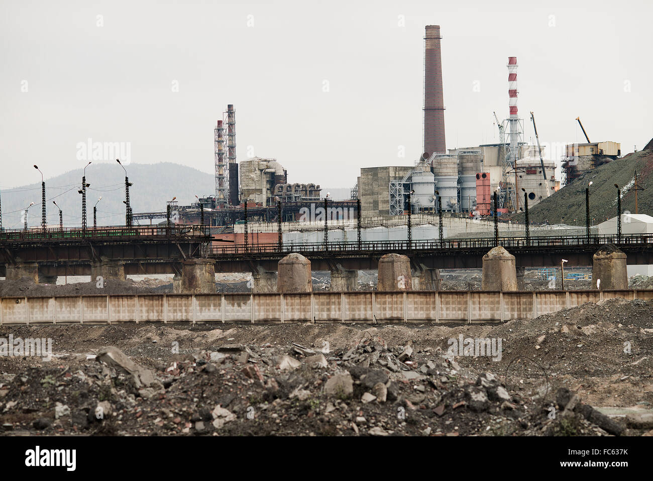 industrial landscape Stock Photo