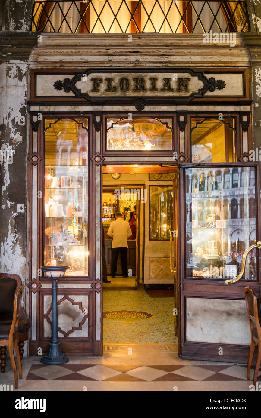 Caffe Florian, St. Mark's, Venice, Italy Stock Photo