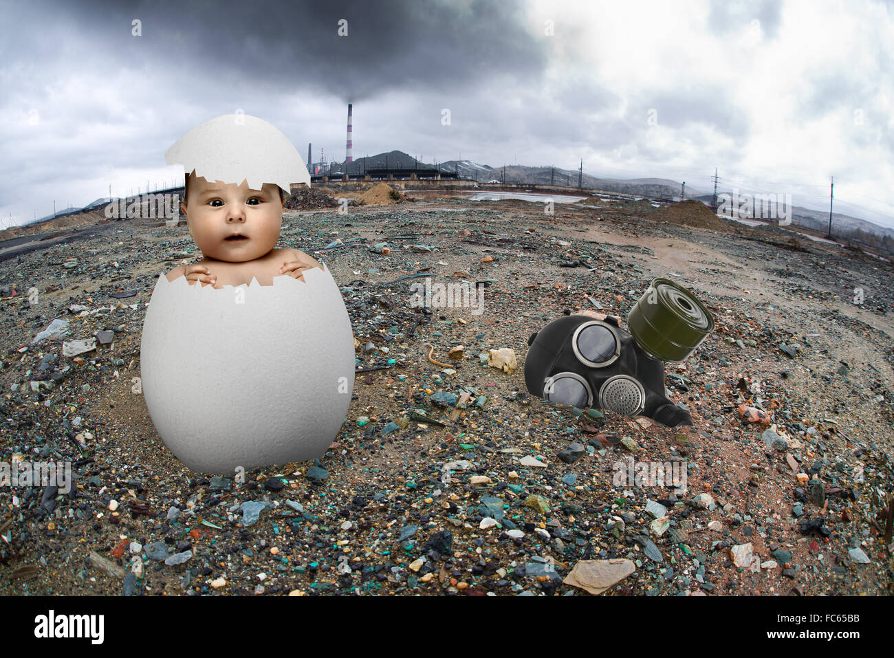 ecology pollution Stock Photo