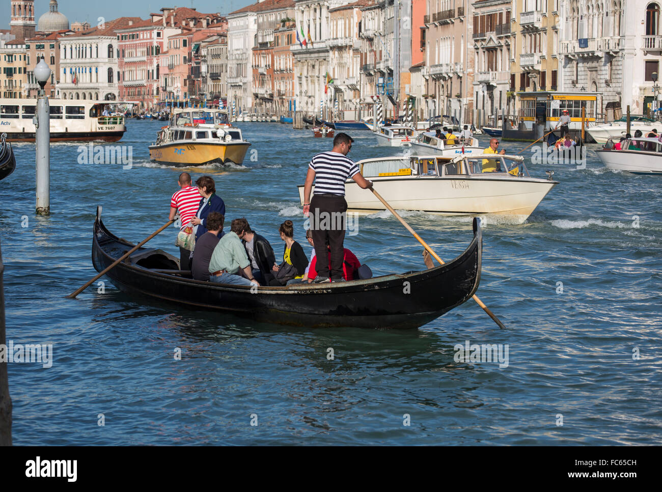 Traghetto on Grand Canal, Venice, Italy Stock Photo - Alamy