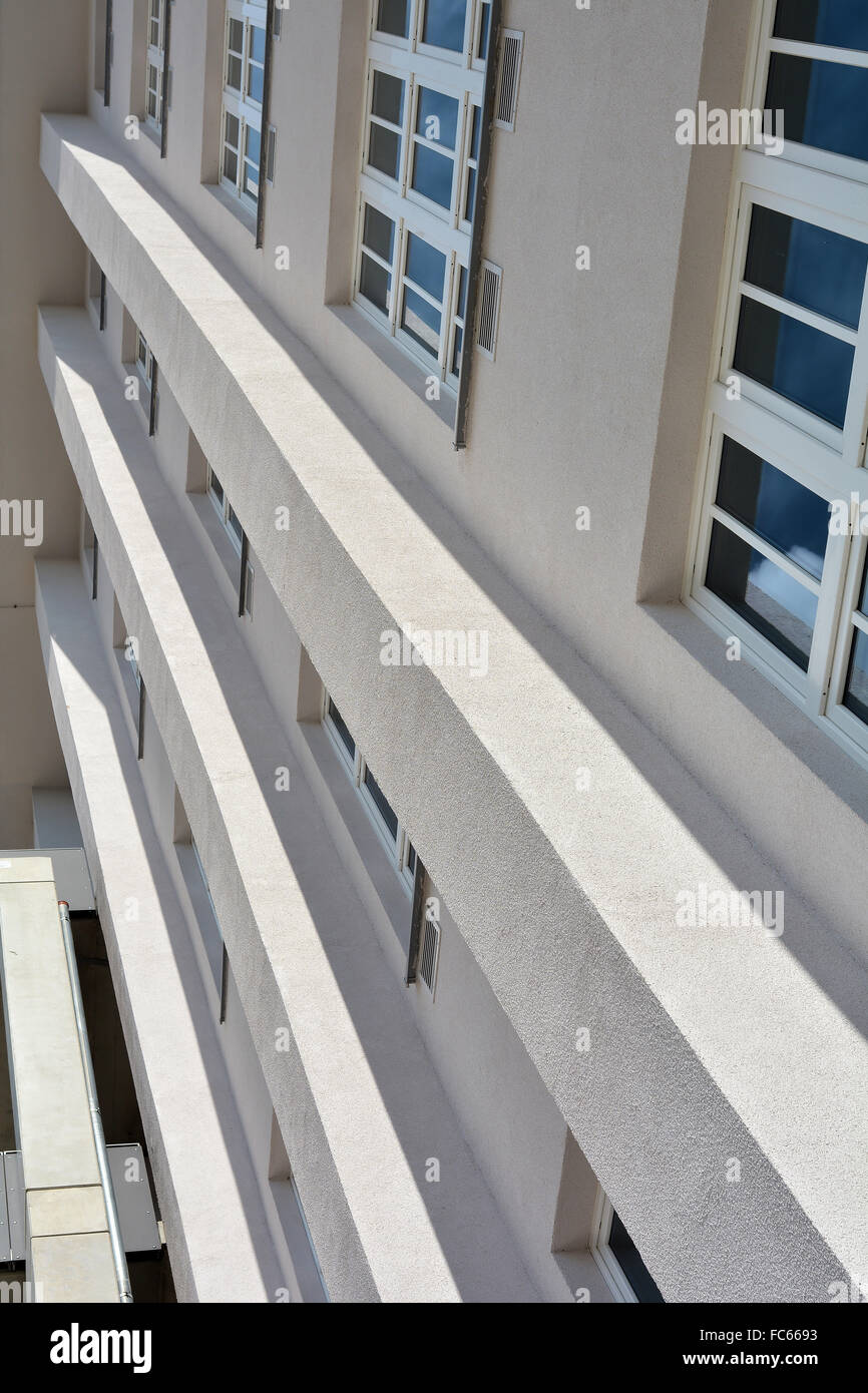 View of to apartments converted factory building Stock Photo - Alamy