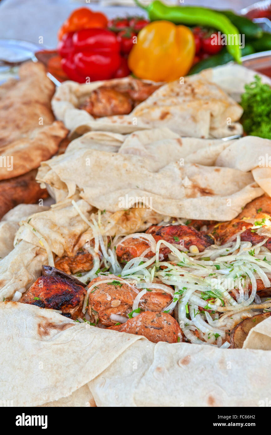 pork kebab Stock Photo