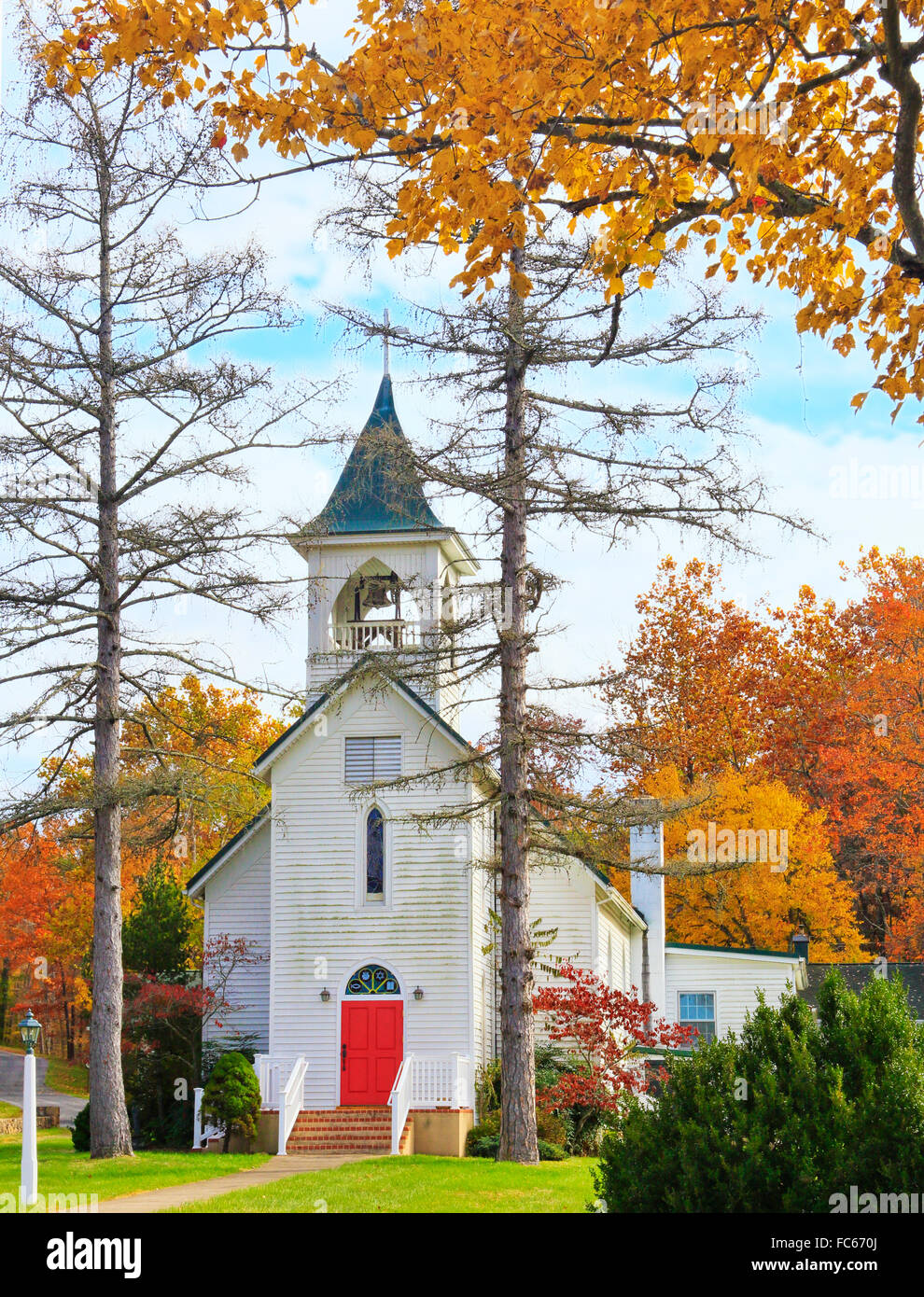 Grace Memorial Episcopal Church, Shenandoah Valley, Port Republic, Virginia, USA Stock Photo