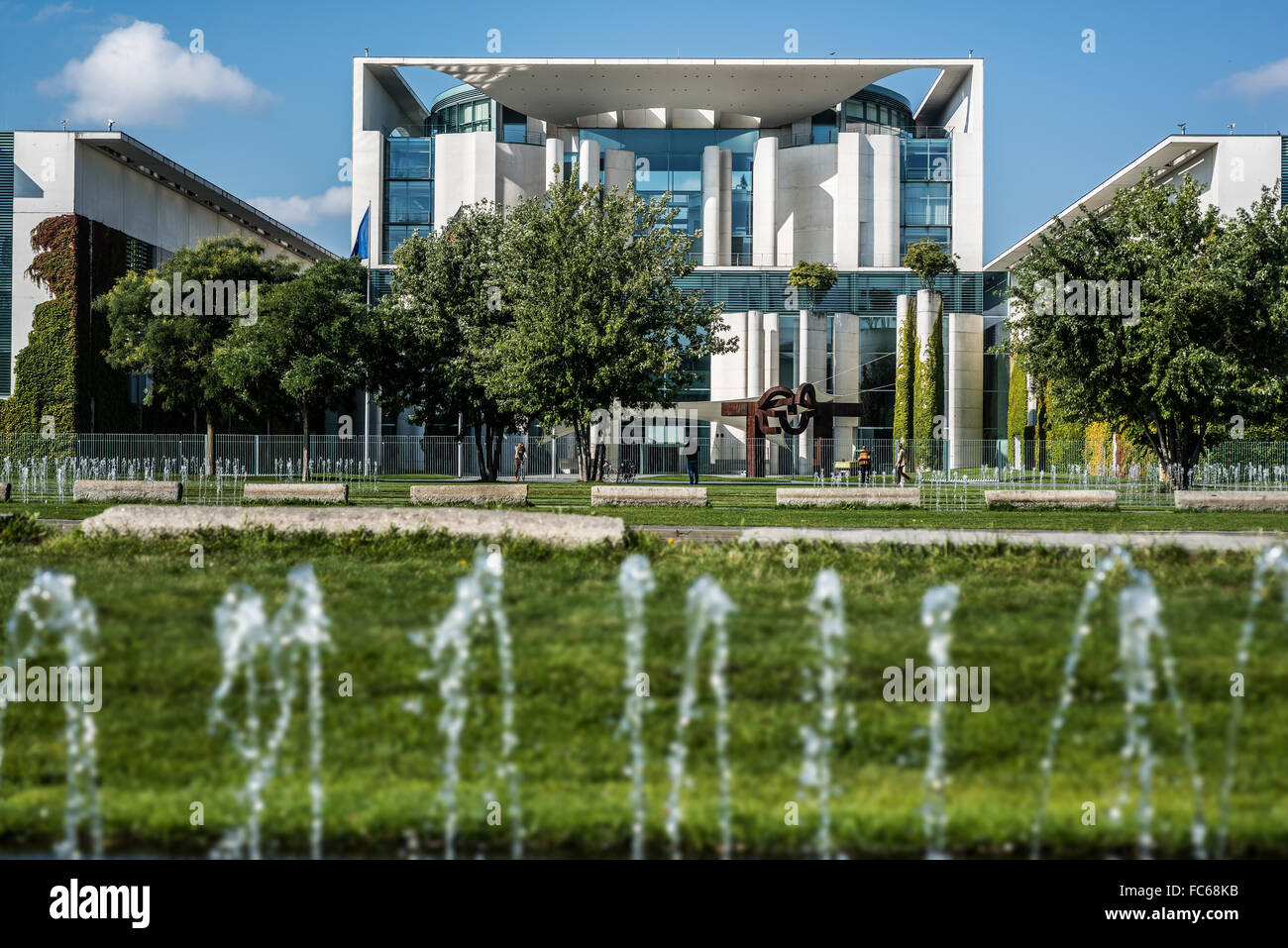 Berlin, Chancellor┬┤s Office in Early Autumn Stock Photo