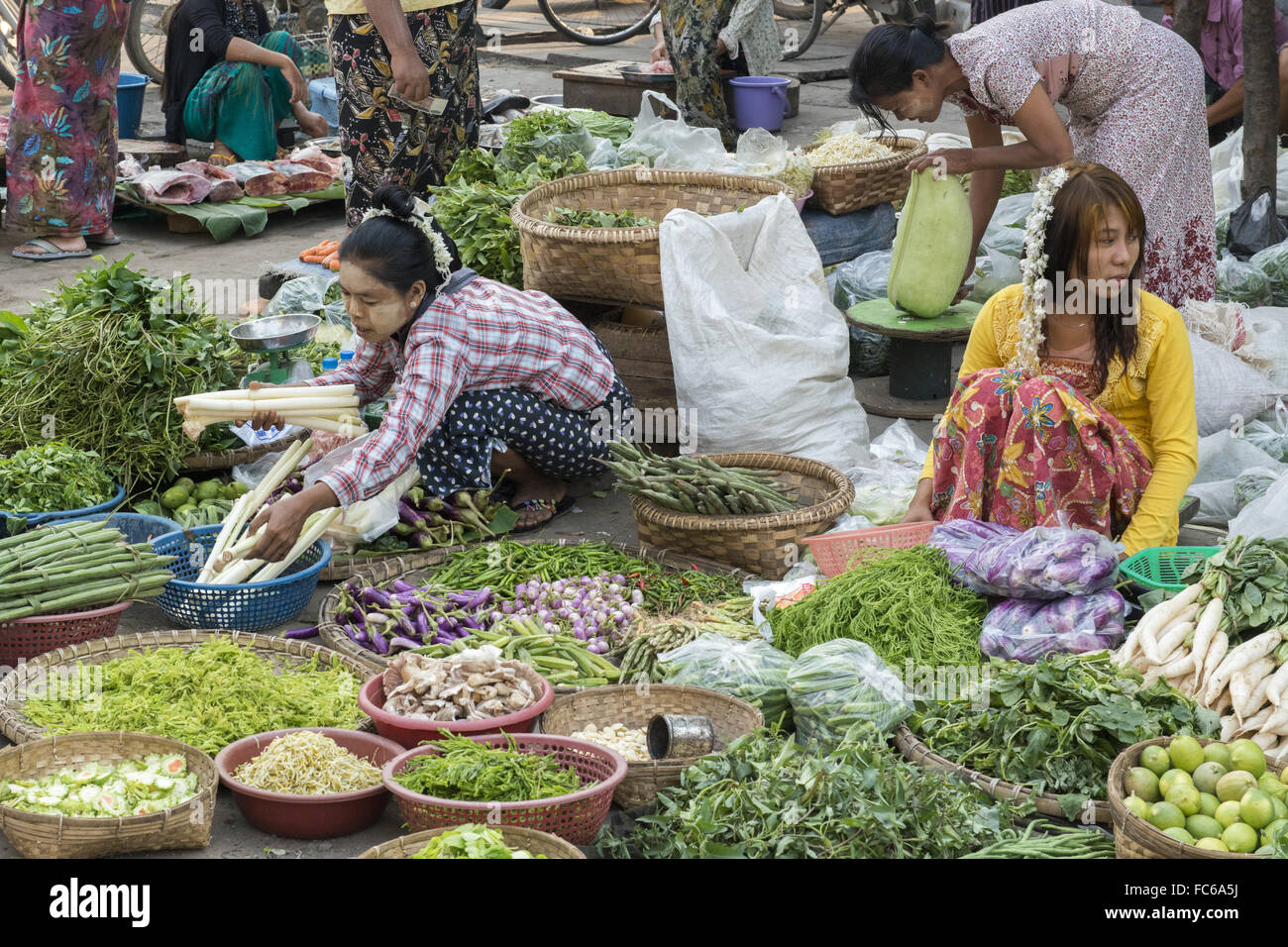 ASIA MYANMAR MANDALAY MARKET FOOD Stock Photo