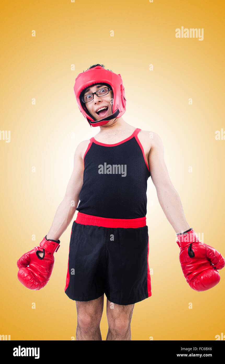 Funny boxer isolated on the white background Stock Photo - Alamy