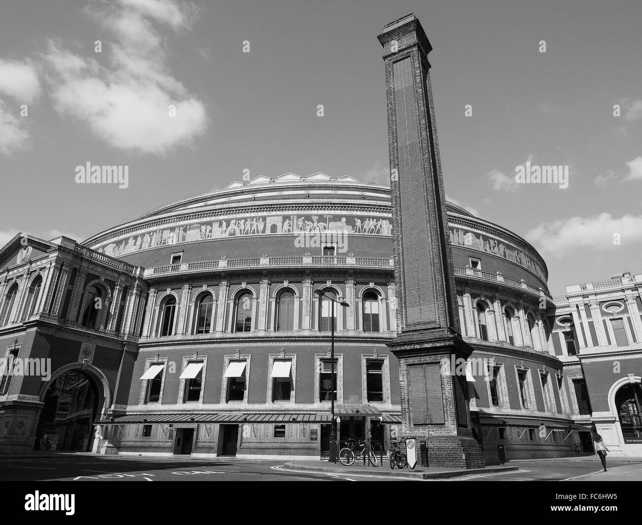 Black and white Royal Albert Hall in London Stock Photo - Alamy