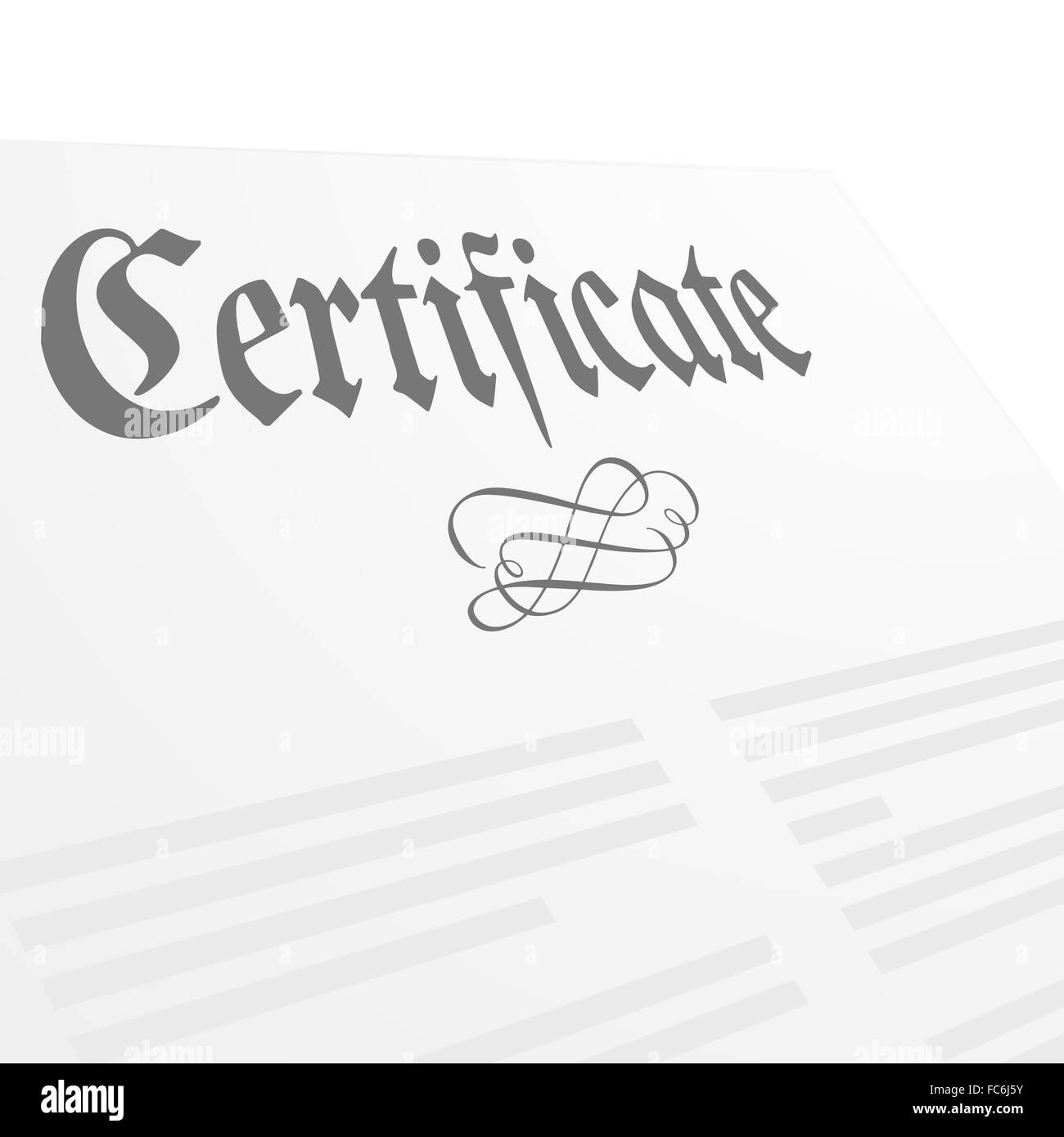 Certificate Stock Photo