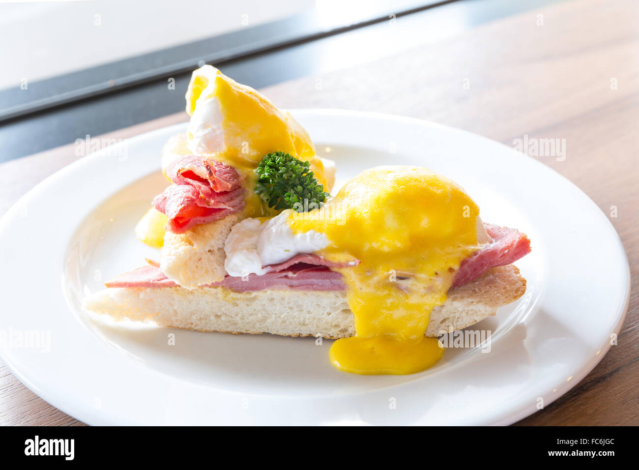 Eggs Benedict Ham Stock Photo Alamy