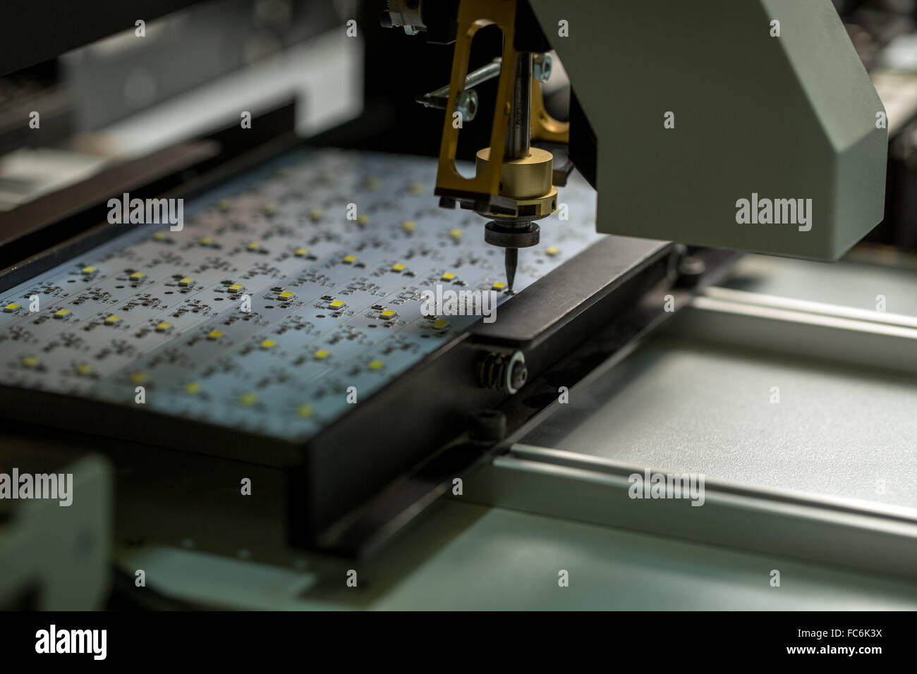 Precise machine for manufacturing LED panels Stock Photo