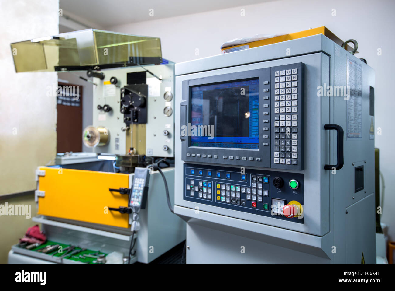 Manufacturing. Image of arc cutting machine Stock Photo Alamy