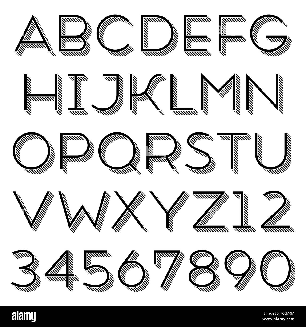 Handmade sansserif font Stock Photo Alamy