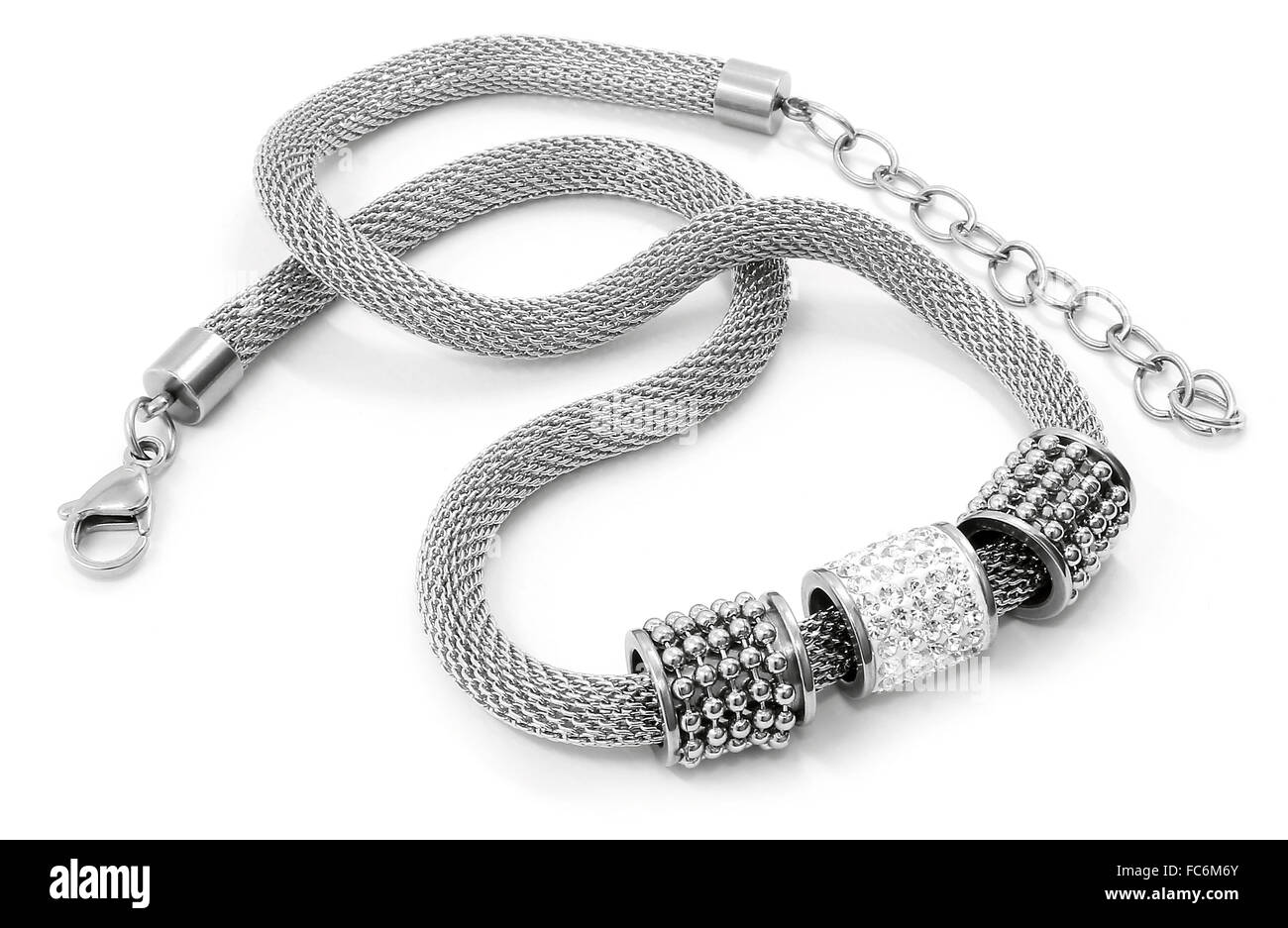 Stainless steel bracelet Stock Photo Alamy