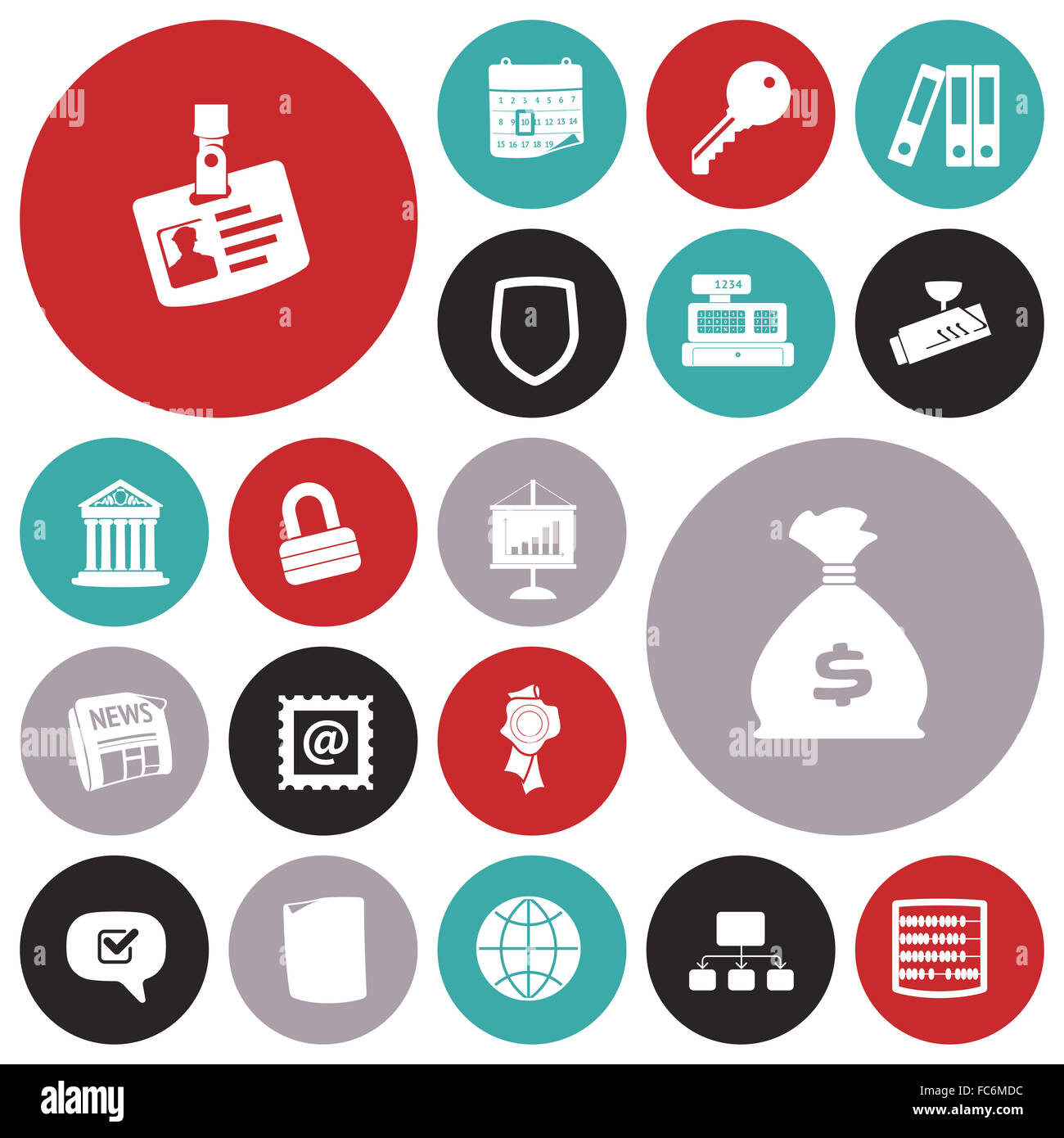 Flat design icons for business and finance Stock Photo - Alamy