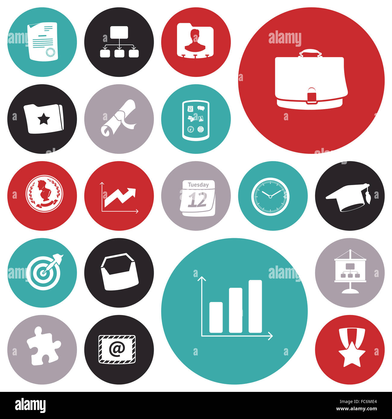 Flat design icons for business and finance Stock Photo - Alamy