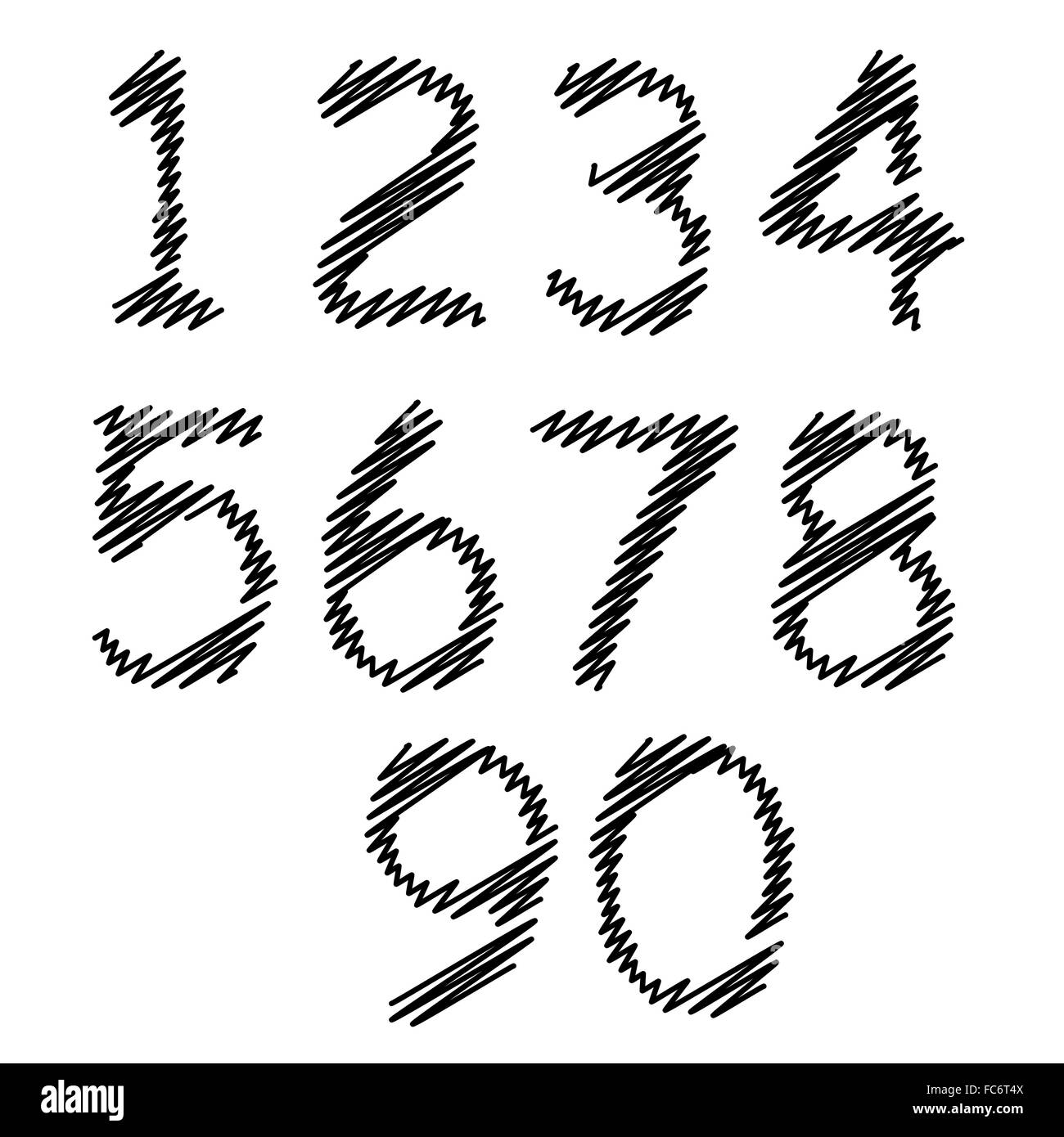 Set of Grunge Numbers Stock Photo - Alamy