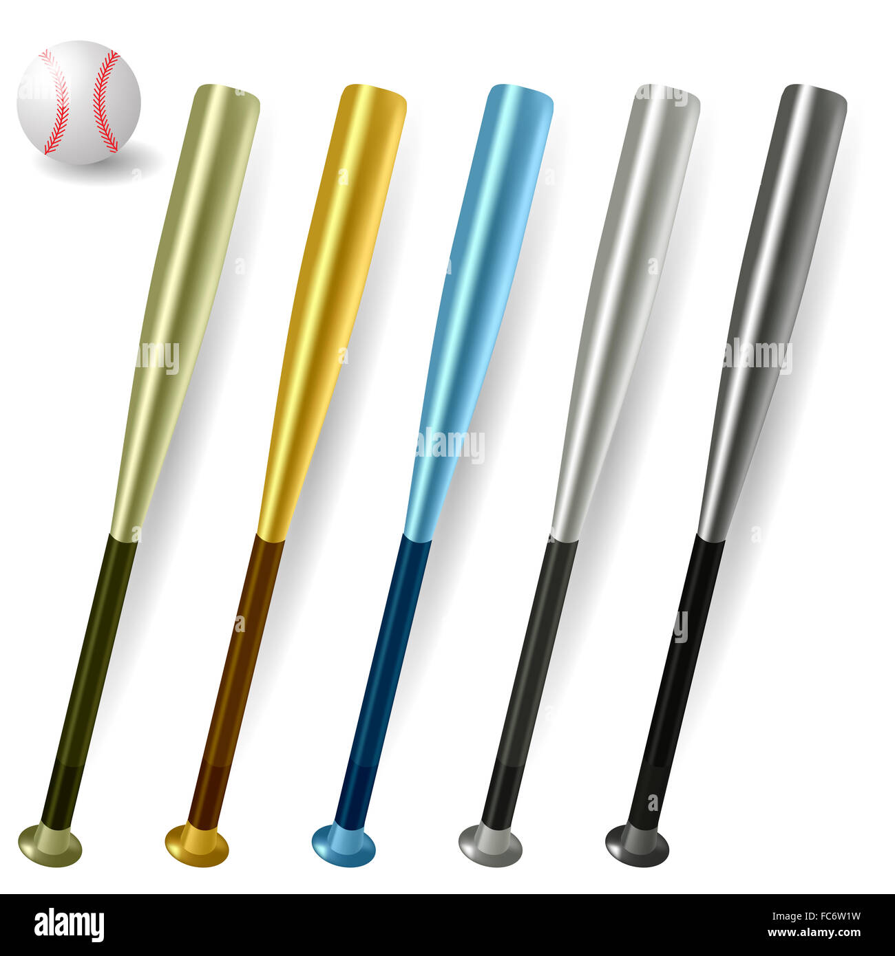 Baseball Bats and Ball Stock Photo Alamy