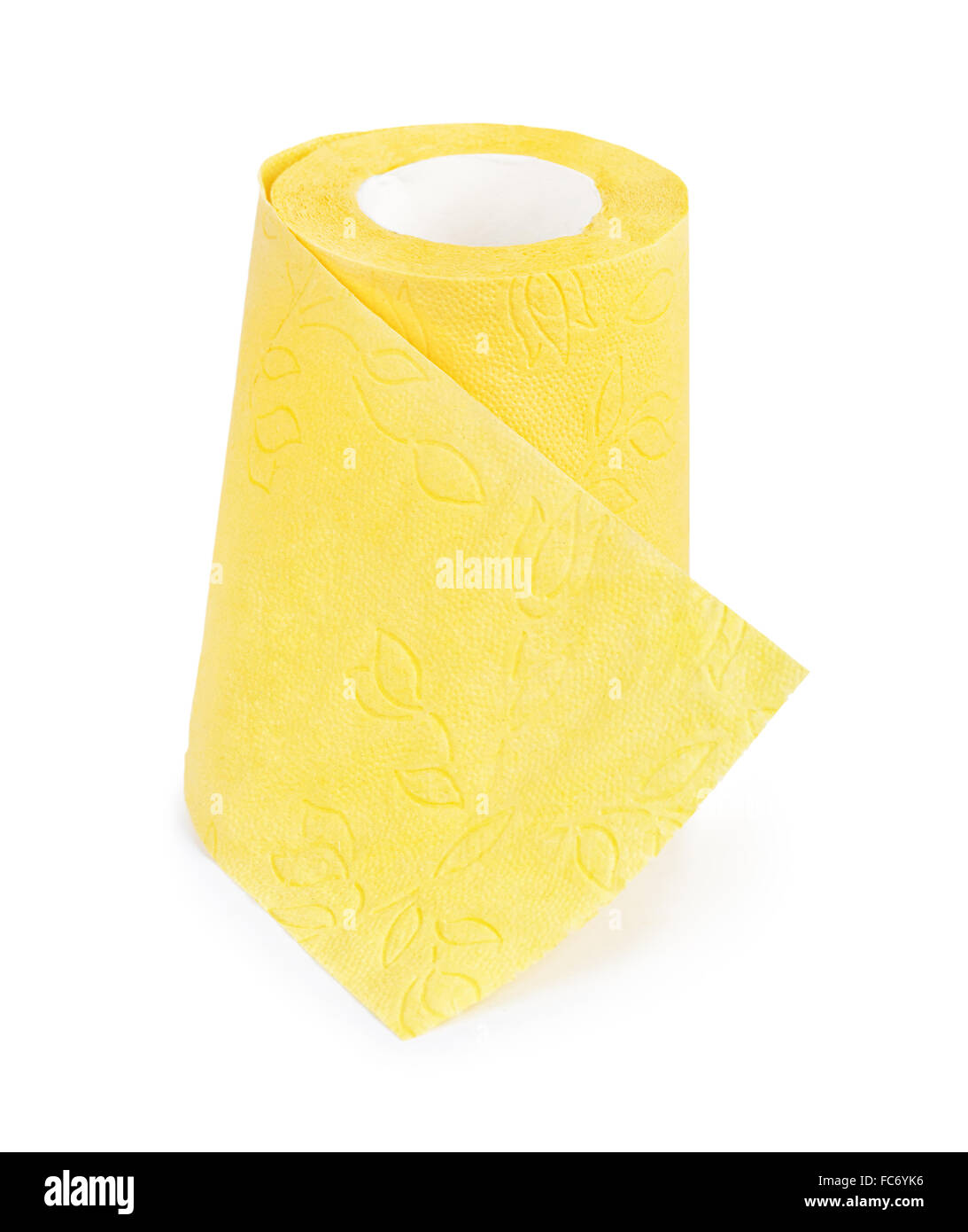 Yellow toilet paper Stock Photo Alamy
