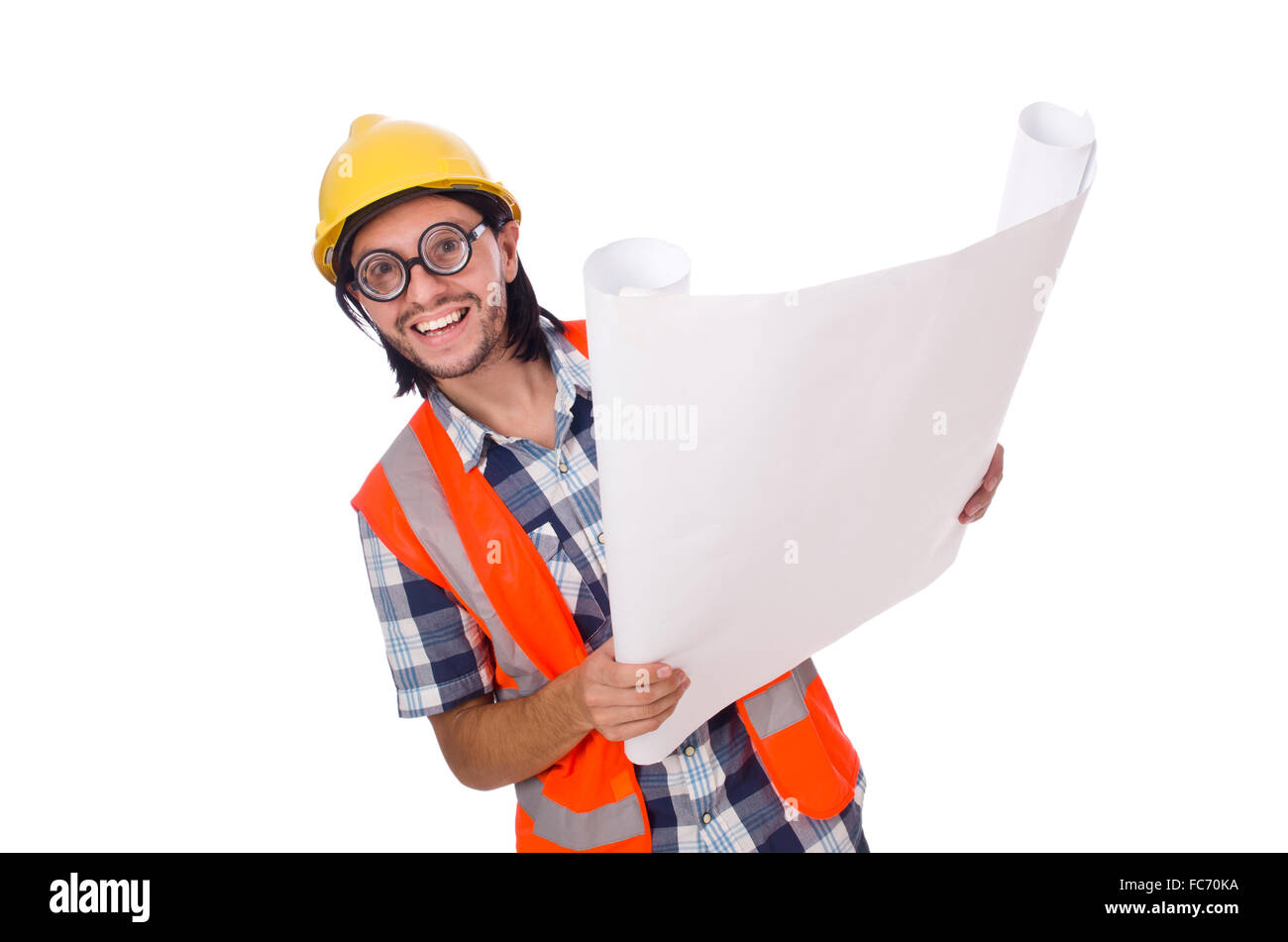 Fun Size Engineer Funny engineer isolated on the white white Stock Photo - Alamy