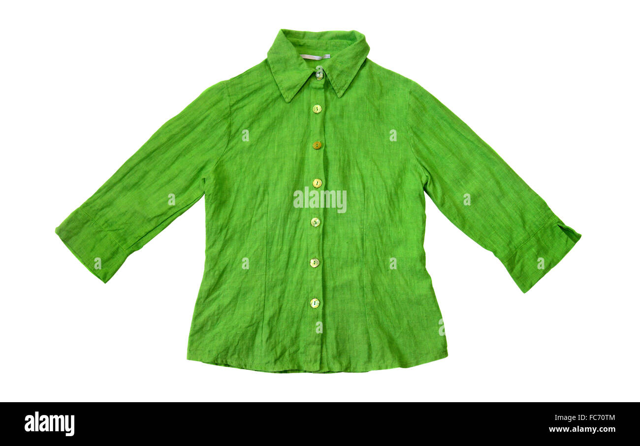Green linen blazer Stock Photo