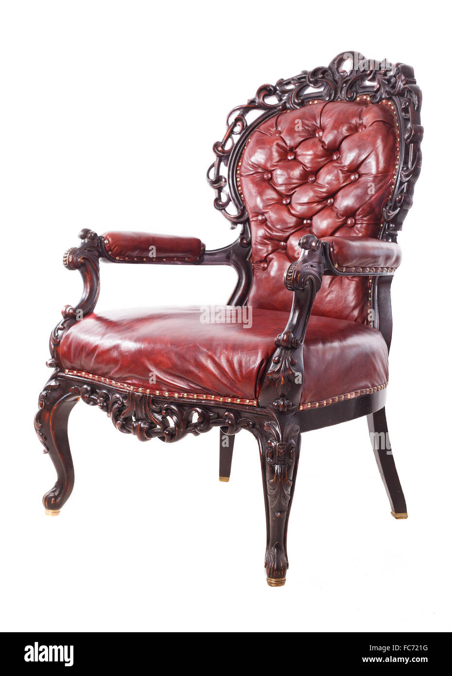 Classic leather luxury big boss chair Stock Photo Alamy