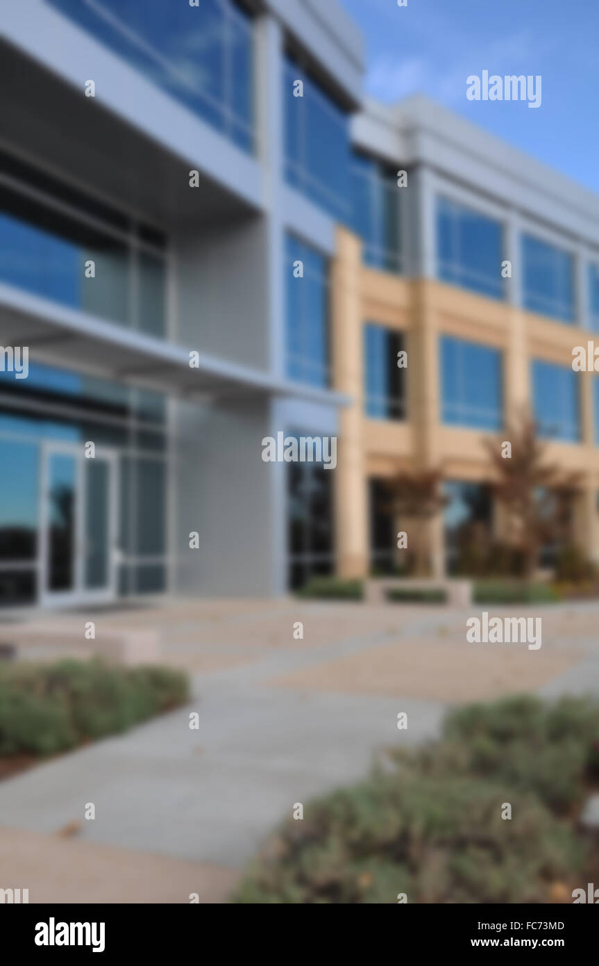 Blurred Commercial Office Building Stock Photo