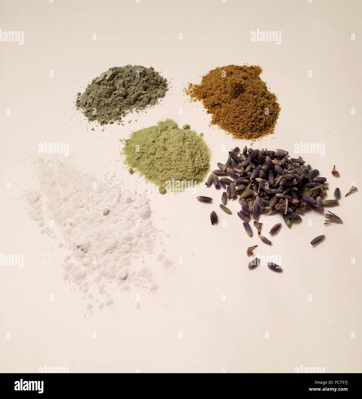 Ground powders, spices and lavender - Smartphone Captured Stock Image