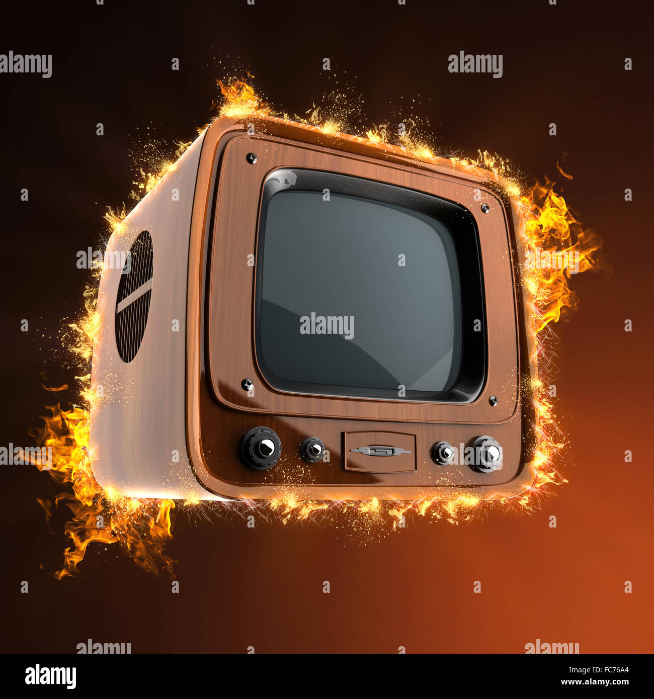Television Fire High Resolution Stock Photography and Images Alamy