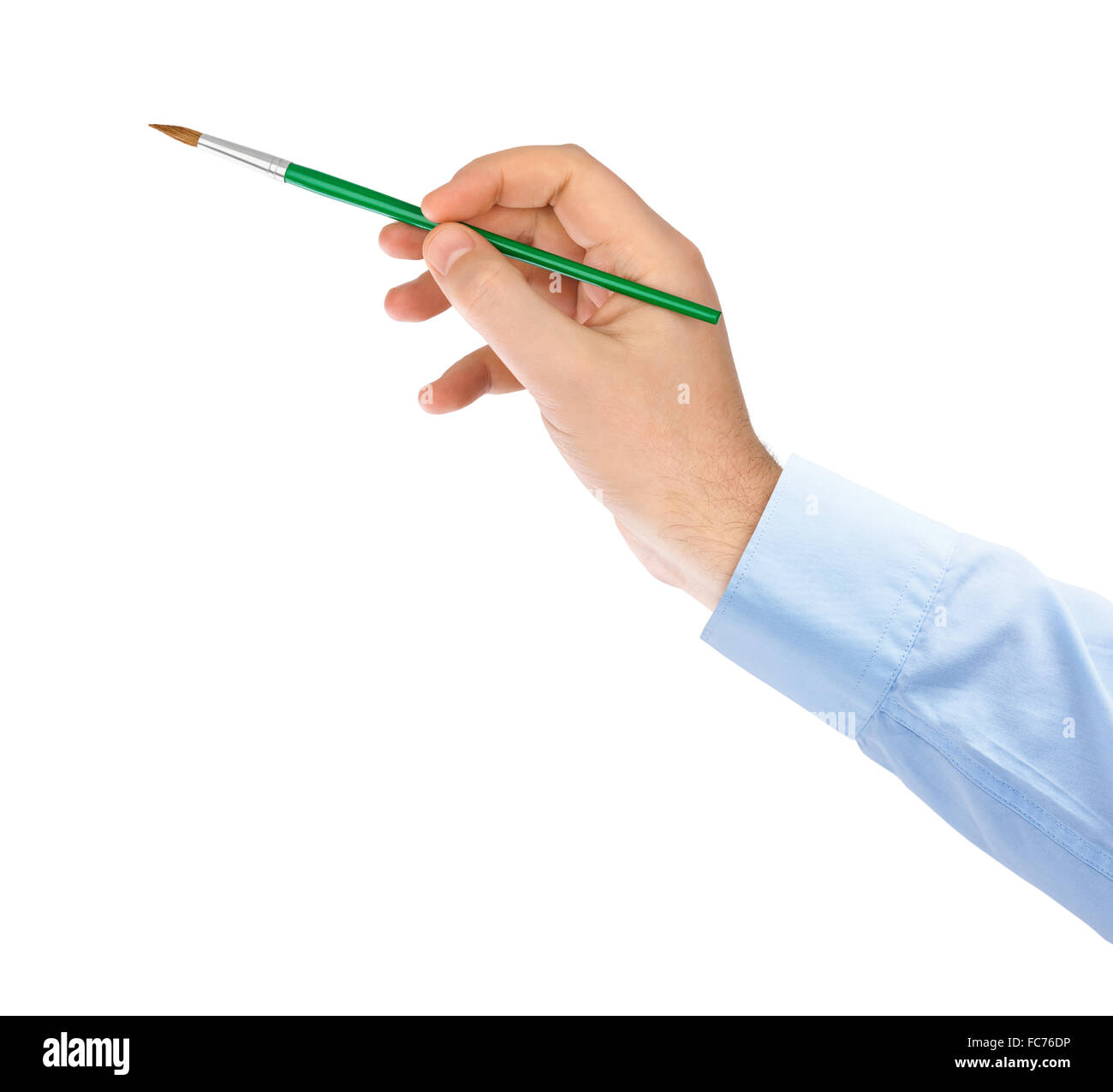 Hand with paintbrush Stock Photo Alamy