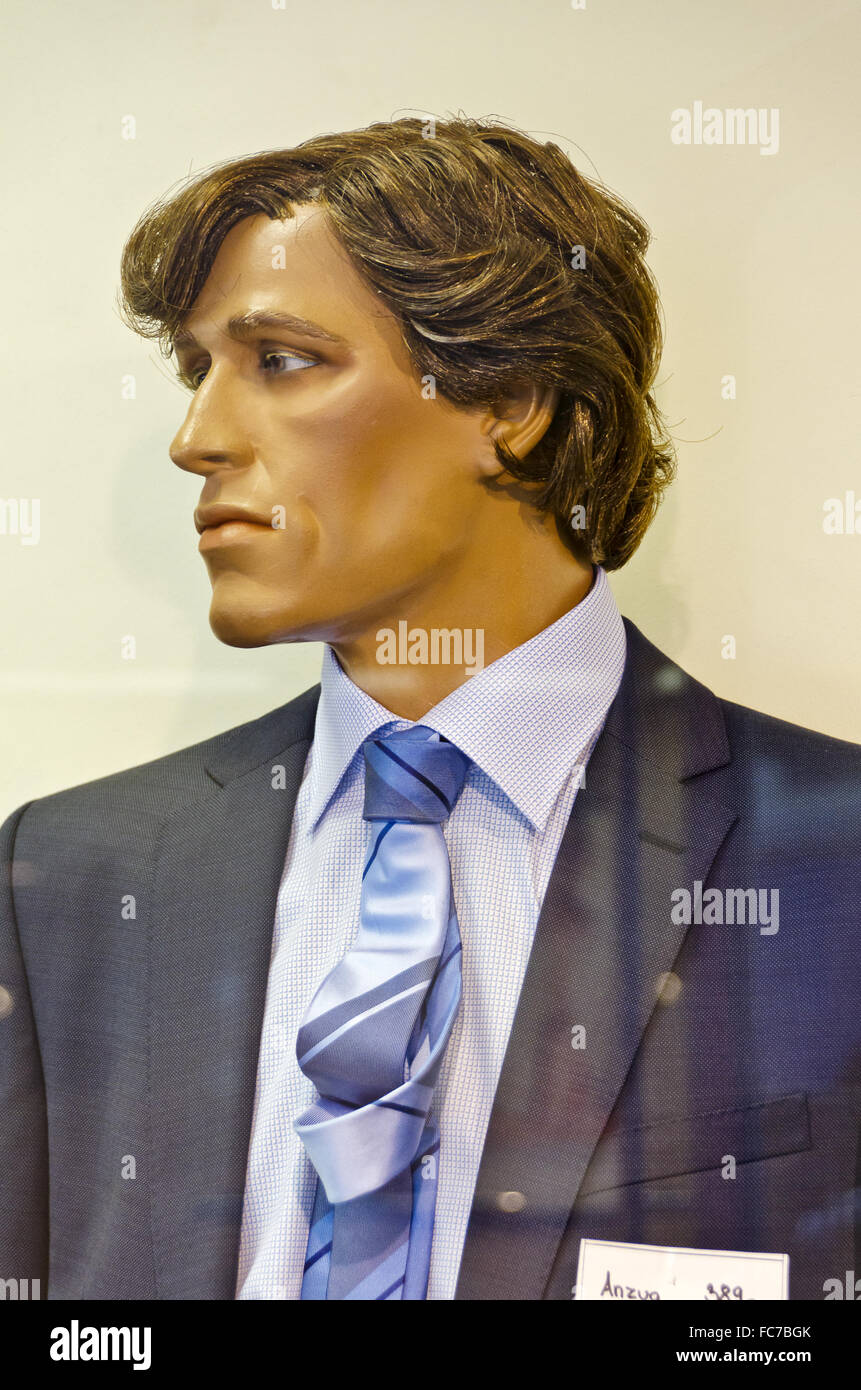 masculine shop window mannequin Stock Photo